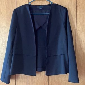 Alfani Black Peplum Open Front Blazer
